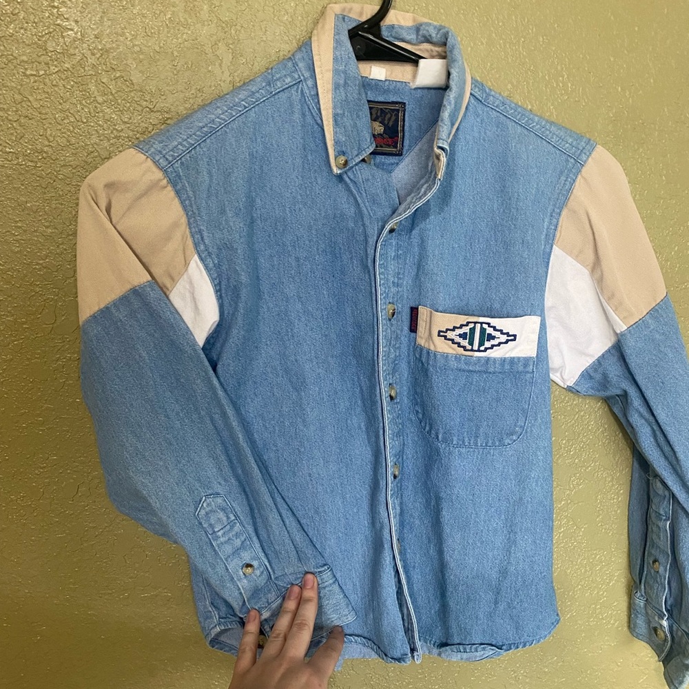 Vintage Denim Western Button Down - Picture 6 of 6